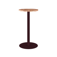 Burgundy Halo Bar Table